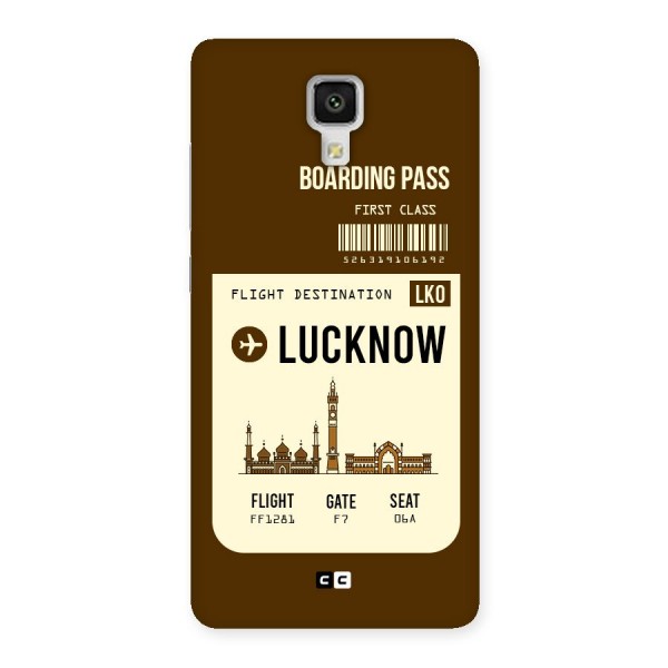 Lucknow Boarding Pass Back Case for Xiaomi Mi 4