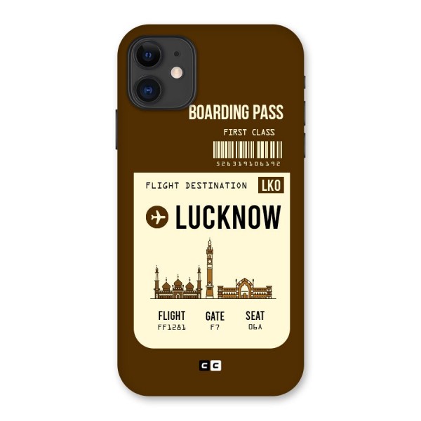 Lucknow Boarding Pass Back Case for iPhone 11