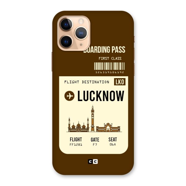 Lucknow Boarding Pass Back Case for iPhone 11 Pro