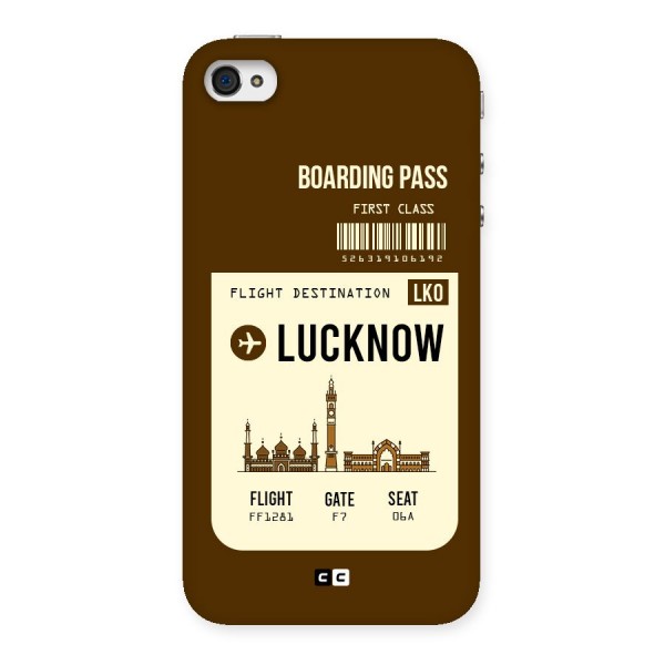 Lucknow Boarding Pass Back Case for iPhone 4 4s