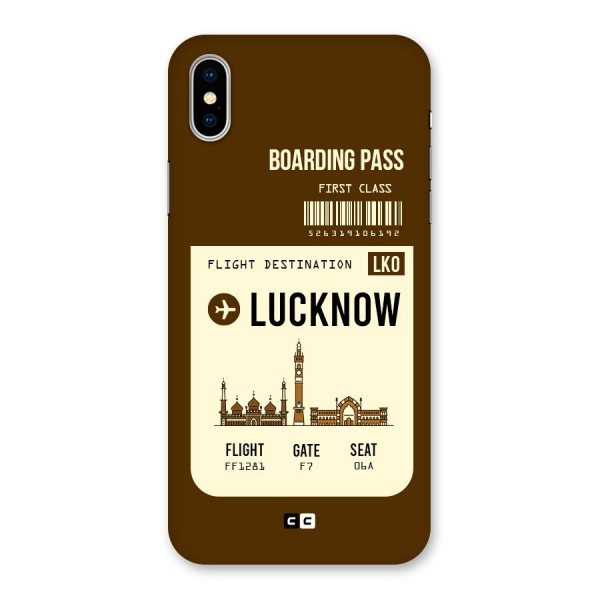 Lucknow Boarding Pass Back Case for iPhone X
