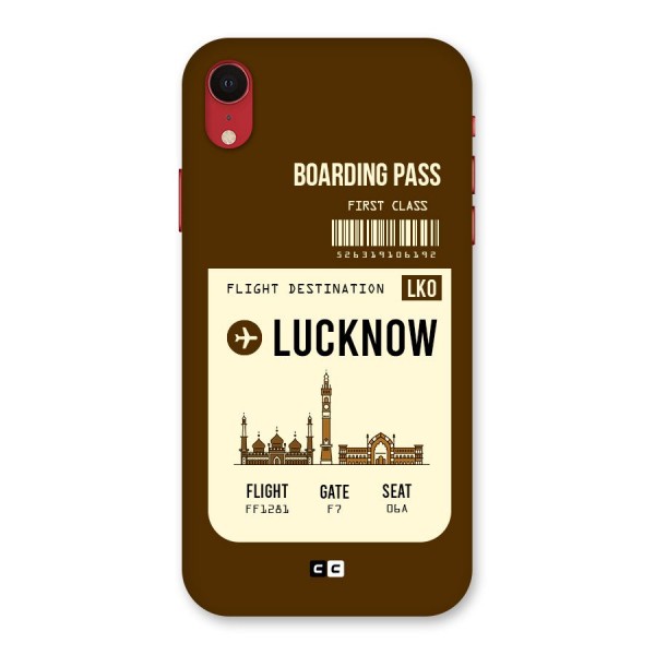 Lucknow Boarding Pass Back Case for iPhone XR