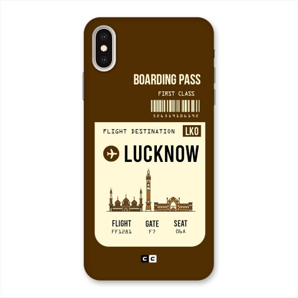 Lucknow Boarding Pass Back Case for iPhone XS Max