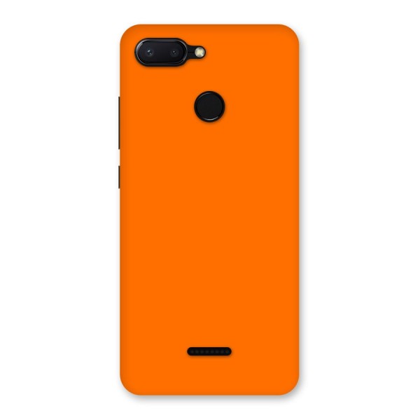 Mac Orange Back Case for Redmi 6