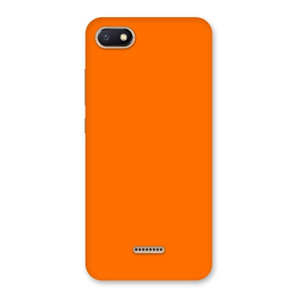 Mac Orange Back Case for Redmi 6A