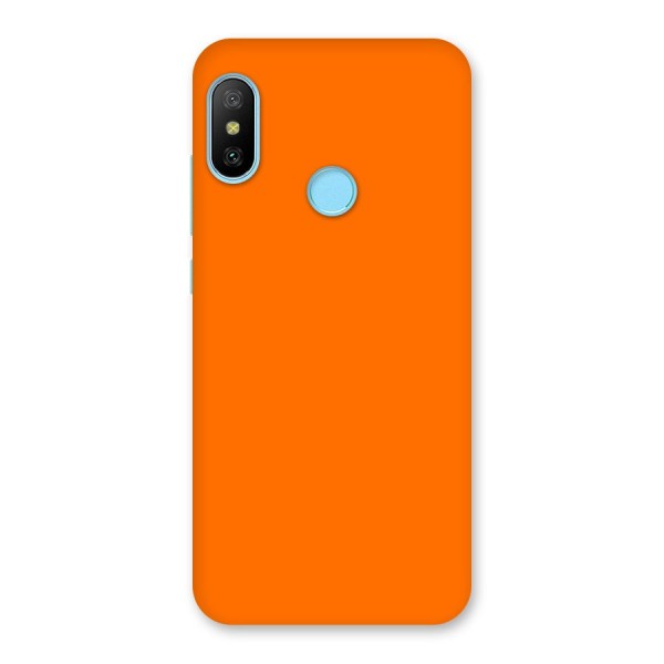 Mac Orange Back Case for Redmi 6 Pro