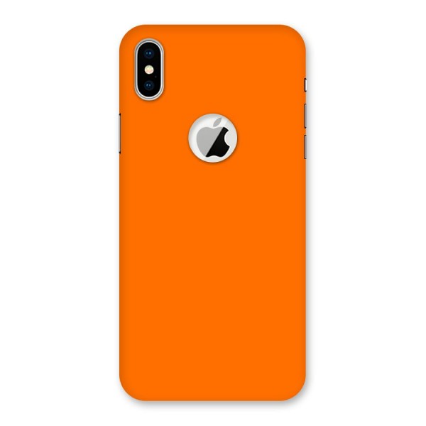 Mac Orange Back Case for iPhone XS Logo Cut