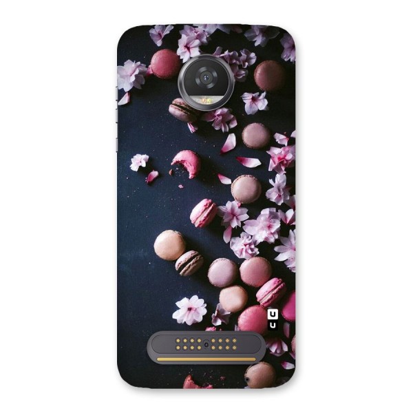 Macaroons And Cheery Blossoms Back Case for Moto Z2 Play