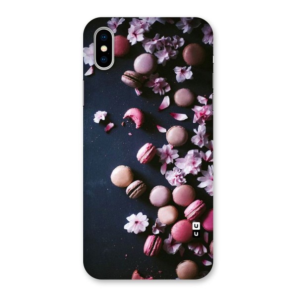 Macaroons And Cheery Blossoms Back Case for iPhone X
