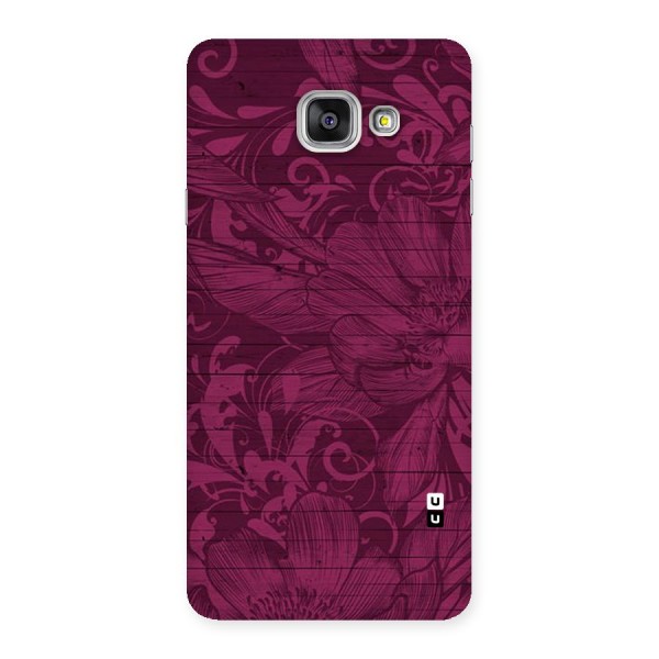 Magenta Floral Pattern Back Case for Galaxy A7 2016