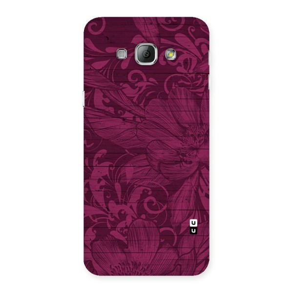 Magenta Floral Pattern Back Case for Galaxy A8
