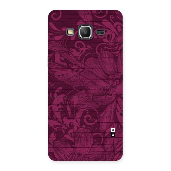 Magenta Floral Pattern Back Case for Galaxy Grand Prime