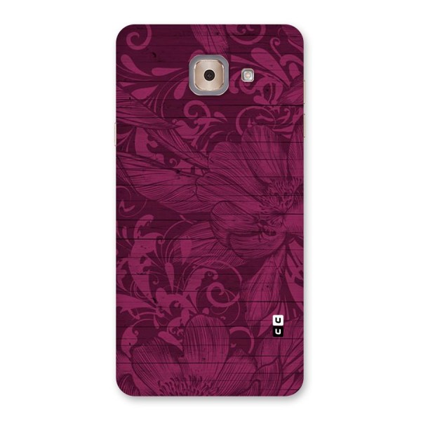 Magenta Floral Pattern Back Case for Galaxy J7 Max