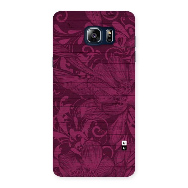 Magenta Floral Pattern Back Case for Galaxy Note 5