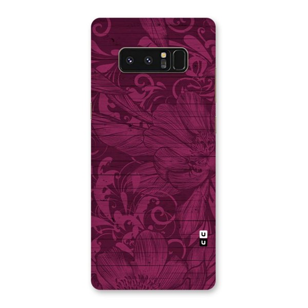 Magenta Floral Pattern Back Case for Galaxy Note 8