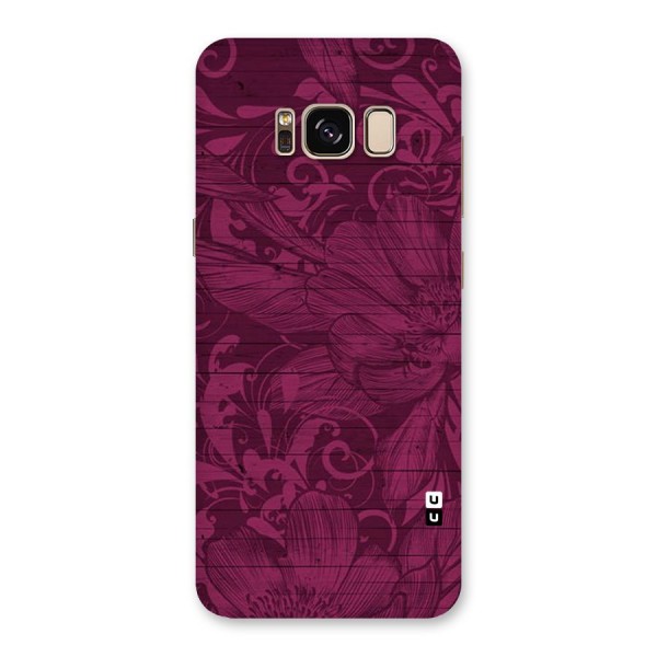 Magenta Floral Pattern Back Case for Galaxy S8