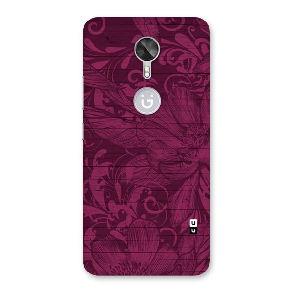 Magenta Floral Pattern Back Case for Gionee A1