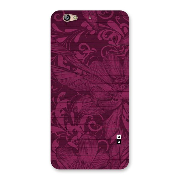 Magenta Floral Pattern Back Case for Gionee S6