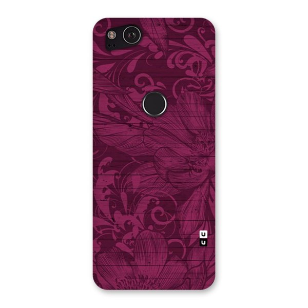 Magenta Floral Pattern Back Case for Google Pixel 2