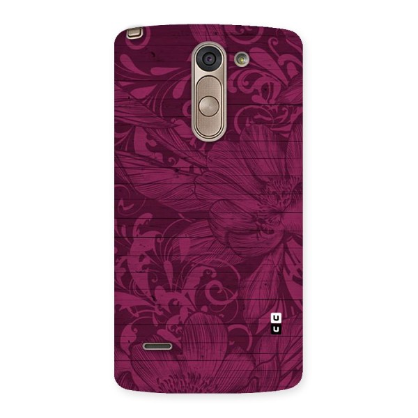 Magenta Floral Pattern Back Case for LG G3 Stylus