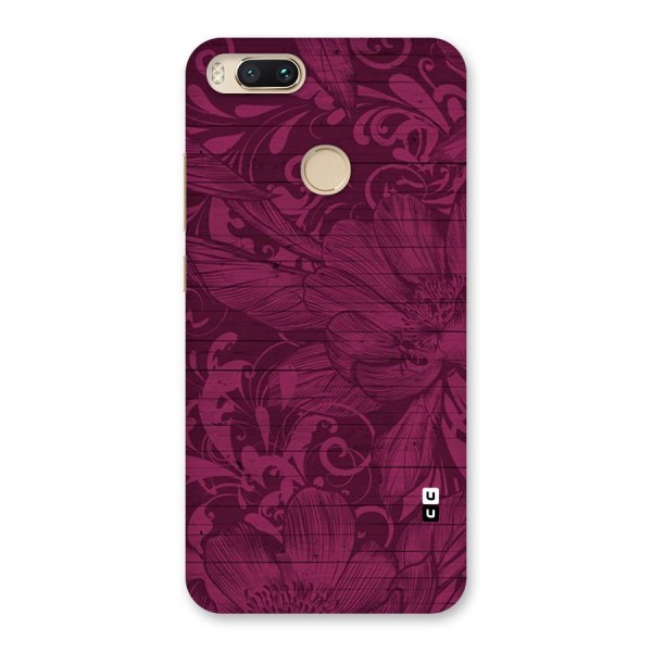 Magenta Floral Pattern Back Case for Mi A1