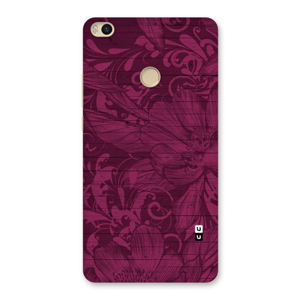 Magenta Floral Pattern Back Case for Mi Max 2