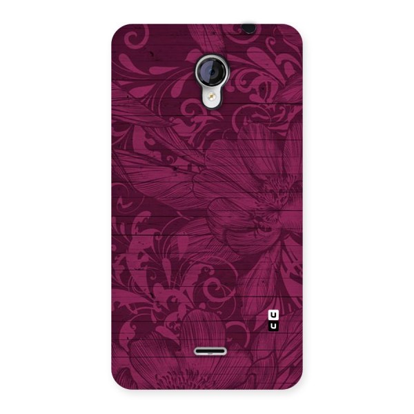 Magenta Floral Pattern Back Case for Micromax Unite 2 A106