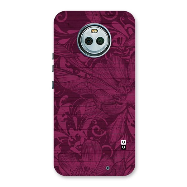 Magenta Floral Pattern Back Case for Moto X4