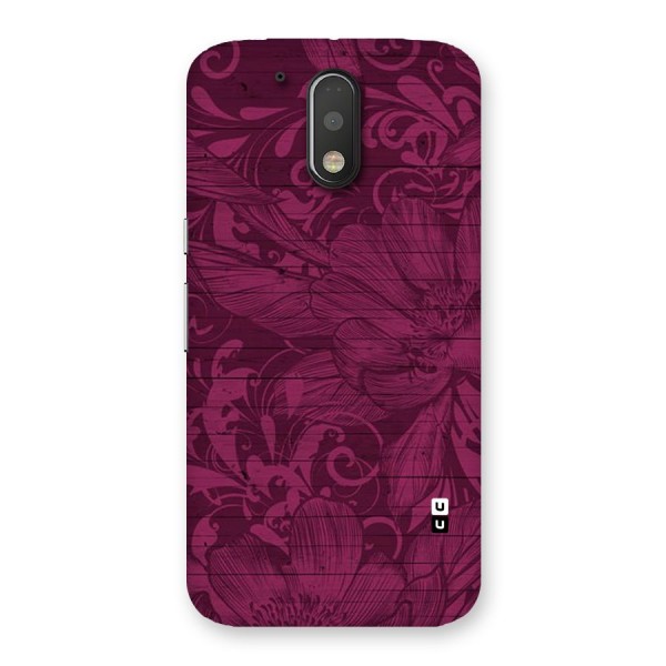 Magenta Floral Pattern Back Case for Motorola Moto G4 Plus