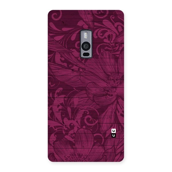Magenta Floral Pattern Back Case for OnePlus Two