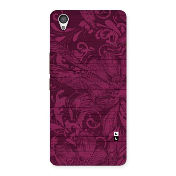 Magenta Floral Pattern Back Case for OnePlus X