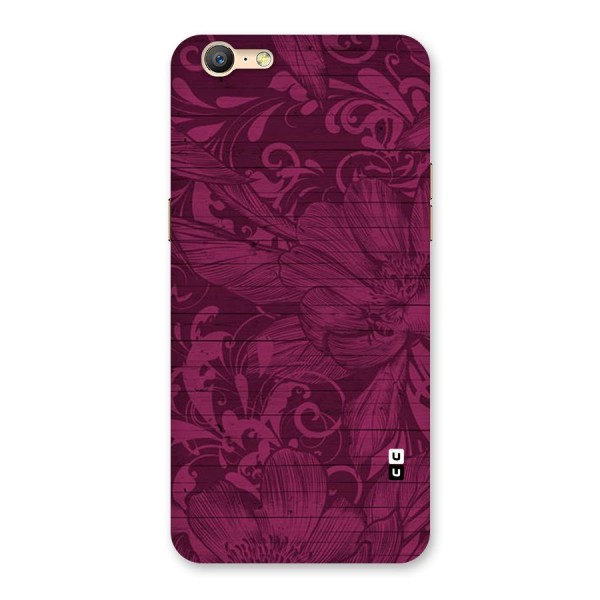 Magenta Floral Pattern Back Case for Oppo A57