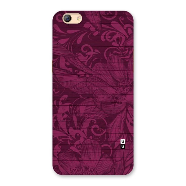 Magenta Floral Pattern Back Case for Oppo F3 Plus
