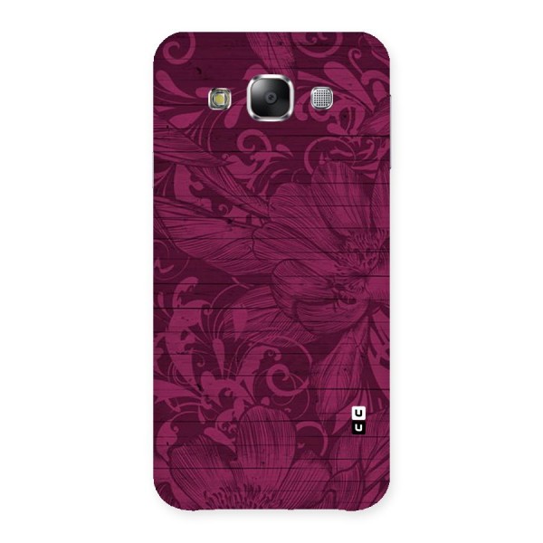 Magenta Floral Pattern Back Case for Samsung Galaxy E5