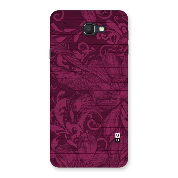 Magenta Floral Pattern Back Case for Samsung Galaxy J7 Prime