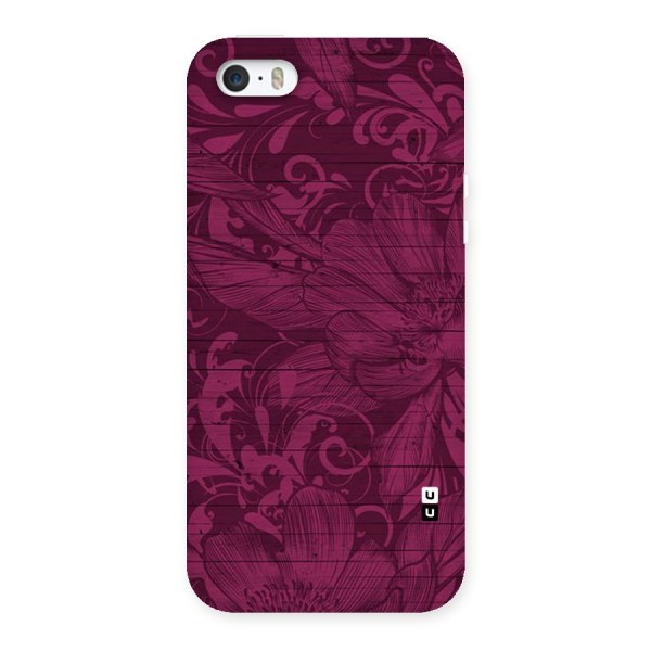 Magenta Floral Pattern Back Case for iPhone 5 5S