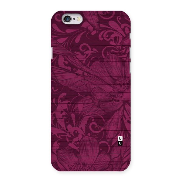 Magenta Floral Pattern Back Case for iPhone 6 6S