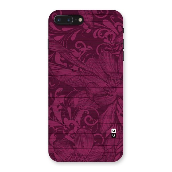 Magenta Floral Pattern Back Case for iPhone 7 Plus