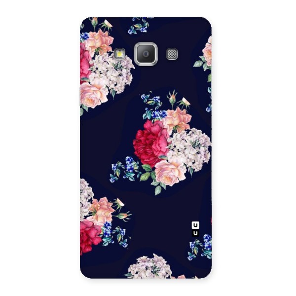 Magenta Peach Floral Back Case for Galaxy A7