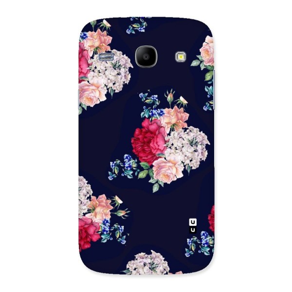 Magenta Peach Floral Back Case for Galaxy Core