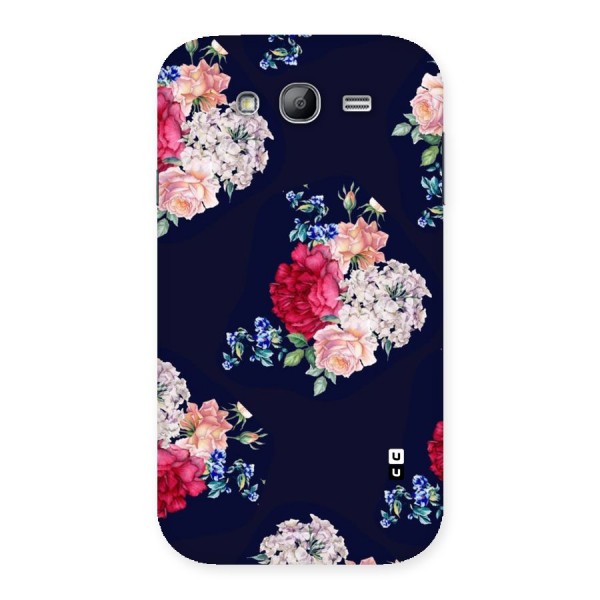 Magenta Peach Floral Back Case for Galaxy Grand