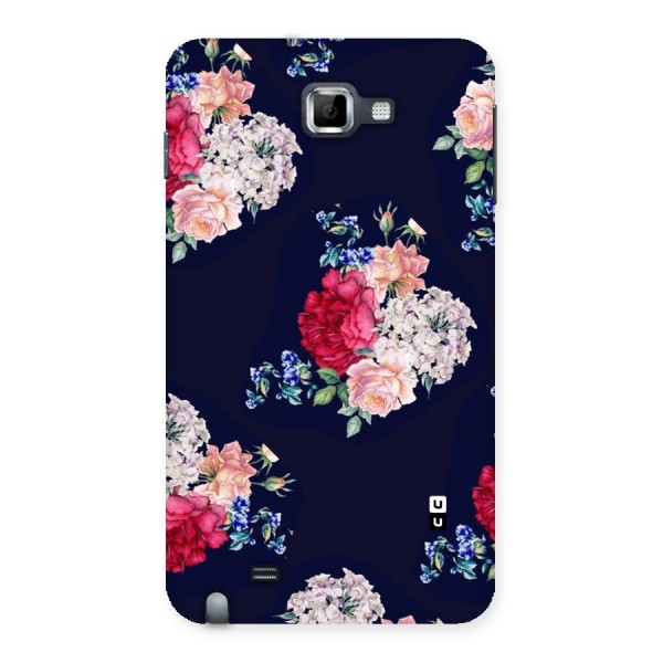 Magenta Peach Floral Back Case for Galaxy Note