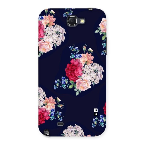 Magenta Peach Floral Back Case for Galaxy Note 2