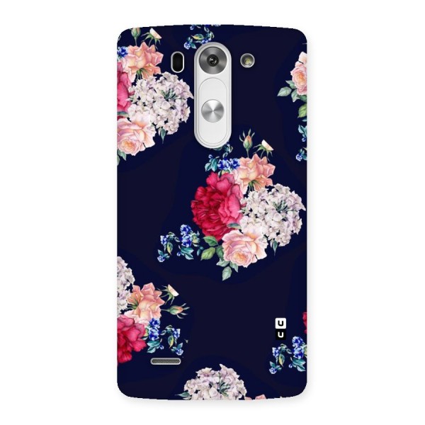 Magenta Peach Floral Back Case for LG G3 Beat