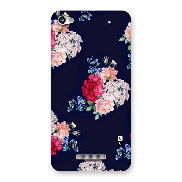 Magenta Peach Floral Back Case for Micromax Hue 2