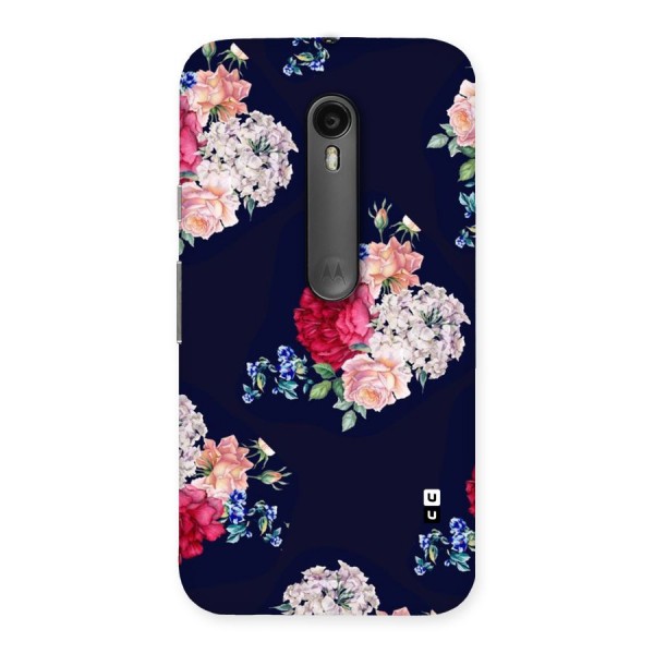 Magenta Peach Floral Back Case for Moto G3