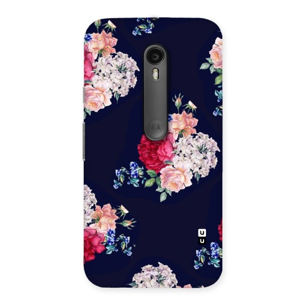 Magenta Peach Floral Back Case for Moto G Turbo