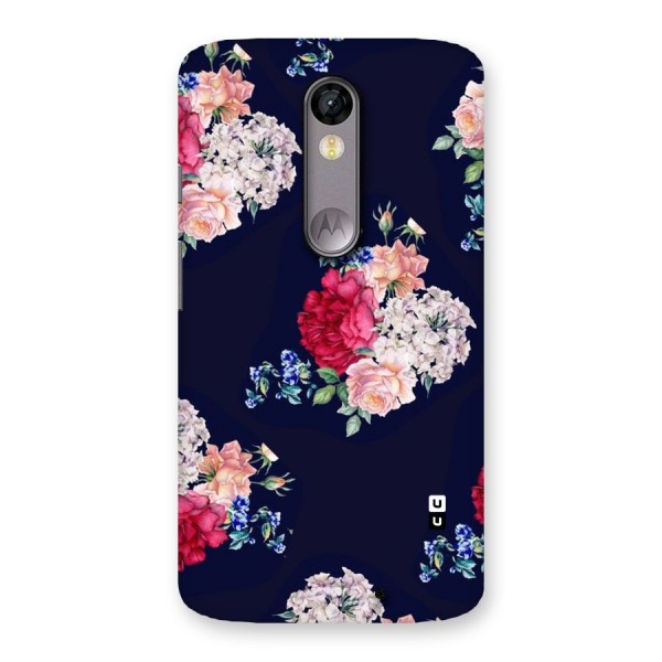 Magenta Peach Floral Back Case for Moto X Force
