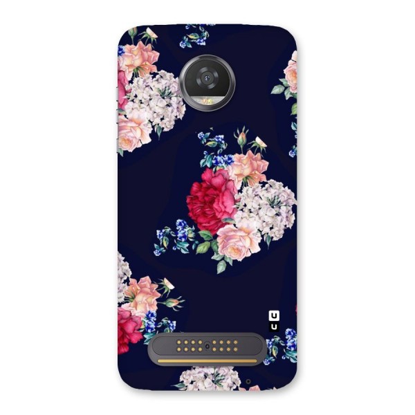 Magenta Peach Floral Back Case for Moto Z2 Play