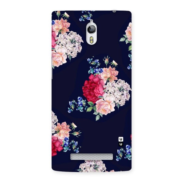 Magenta Peach Floral Back Case for Oppo Find 7
